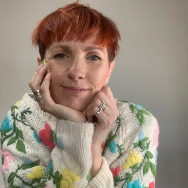 Win an incredible 1960s Embroidered Cardigan by shopping with us! 1 Close up of Embroidered Multi Coloured Longline Floral Cardigan